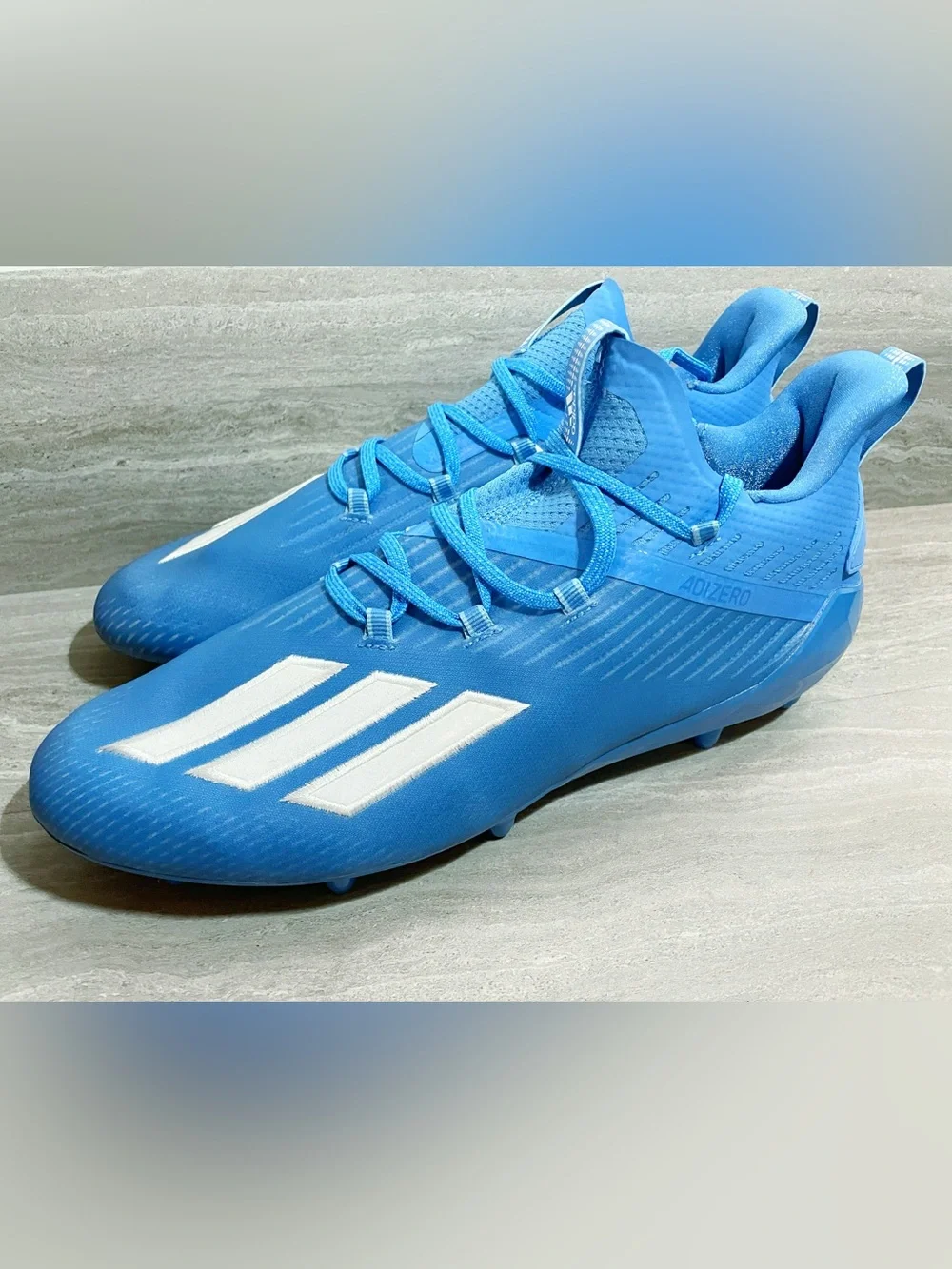 Brand New Adidas adizero Baby Blue Men's Football Cleats 13.5